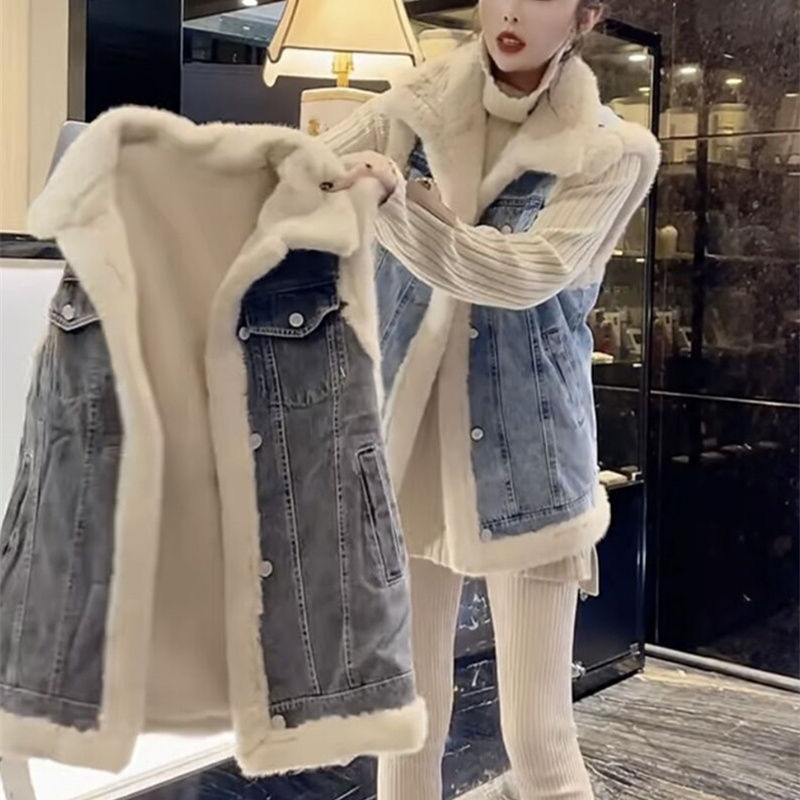 Women'S Fashion Gilet - Damska kamizelka polarowa bez rękawów, ocieplana