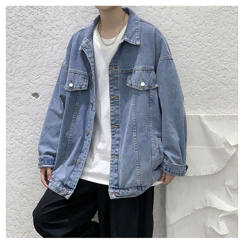 Women'S Young Fashion - Męska kurtka jeansowa Klasyczny trend Modna,