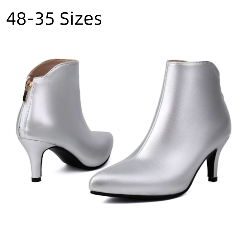 Women'S Fashion Riding Boots - Damskie botki na cienkim obcasie 6