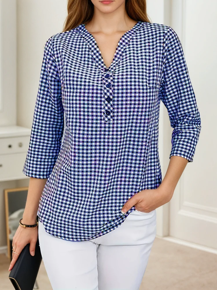 Women'S Fashion Essentials - Damska bluzka plus size w drobną
