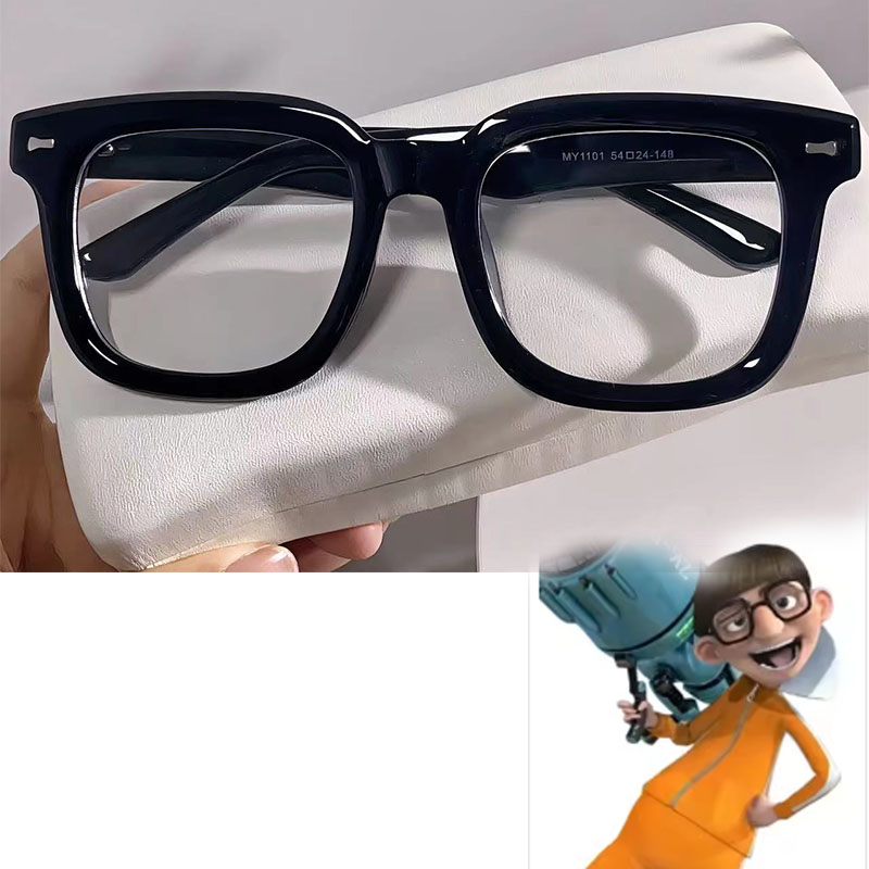 Women Fashion Vector - Okulary do cosplayu z filmu, czarne,