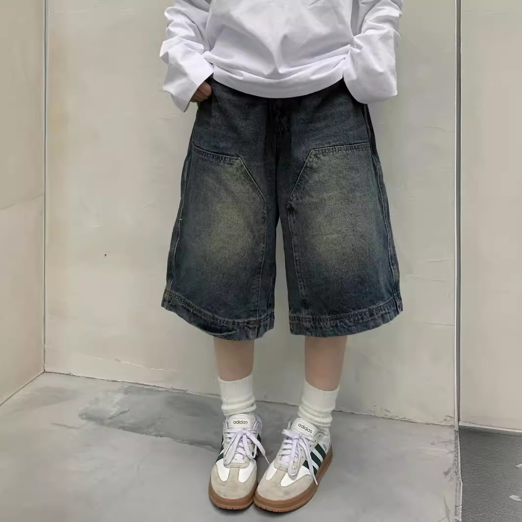 Women'S Fashion Trousers - Damskie szorty jeansowe Y2K vintage baggy,