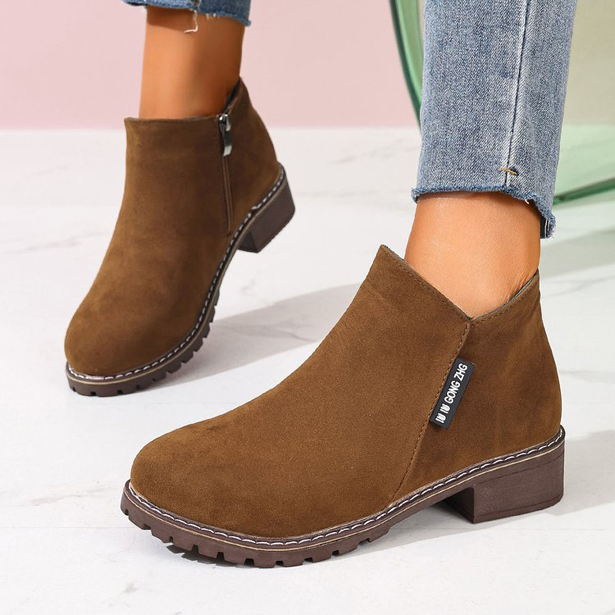 Women'S Fashion Riding Boots - Damskie botki na jesień i zimę,
