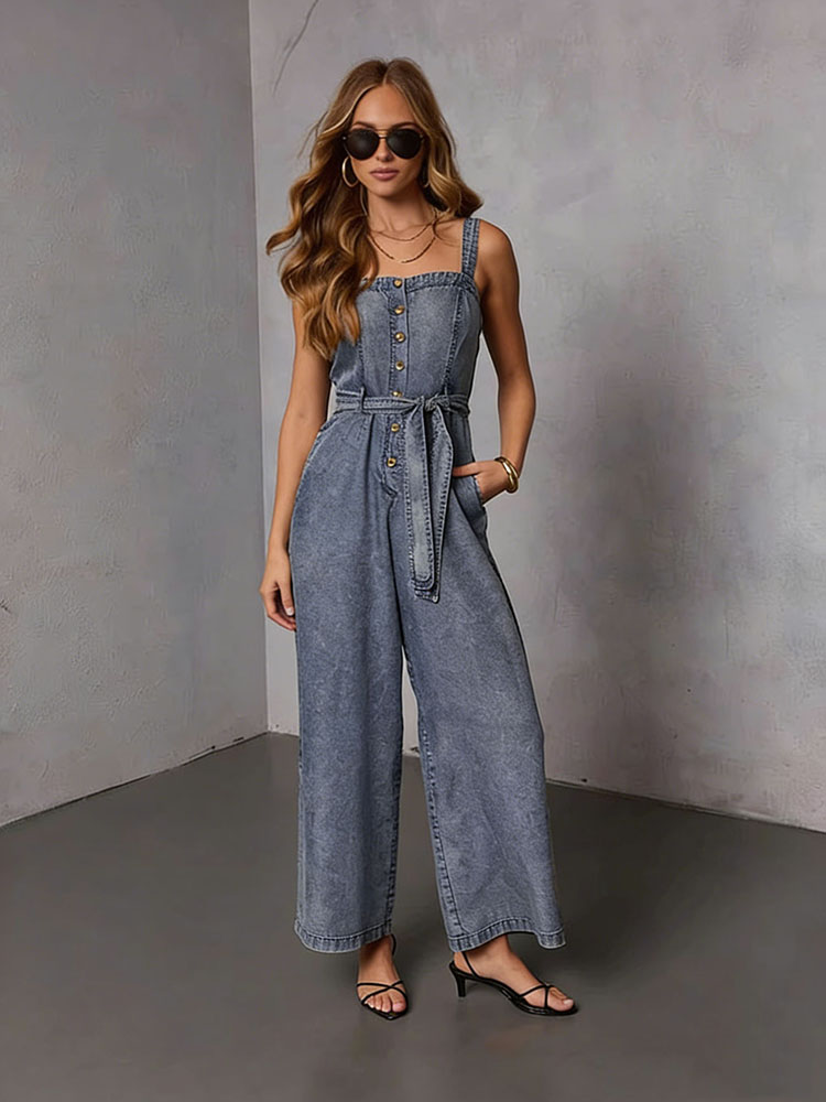 Women'S Fashion Overalls - Letnie damskie kombinezony jeansowe w stylu