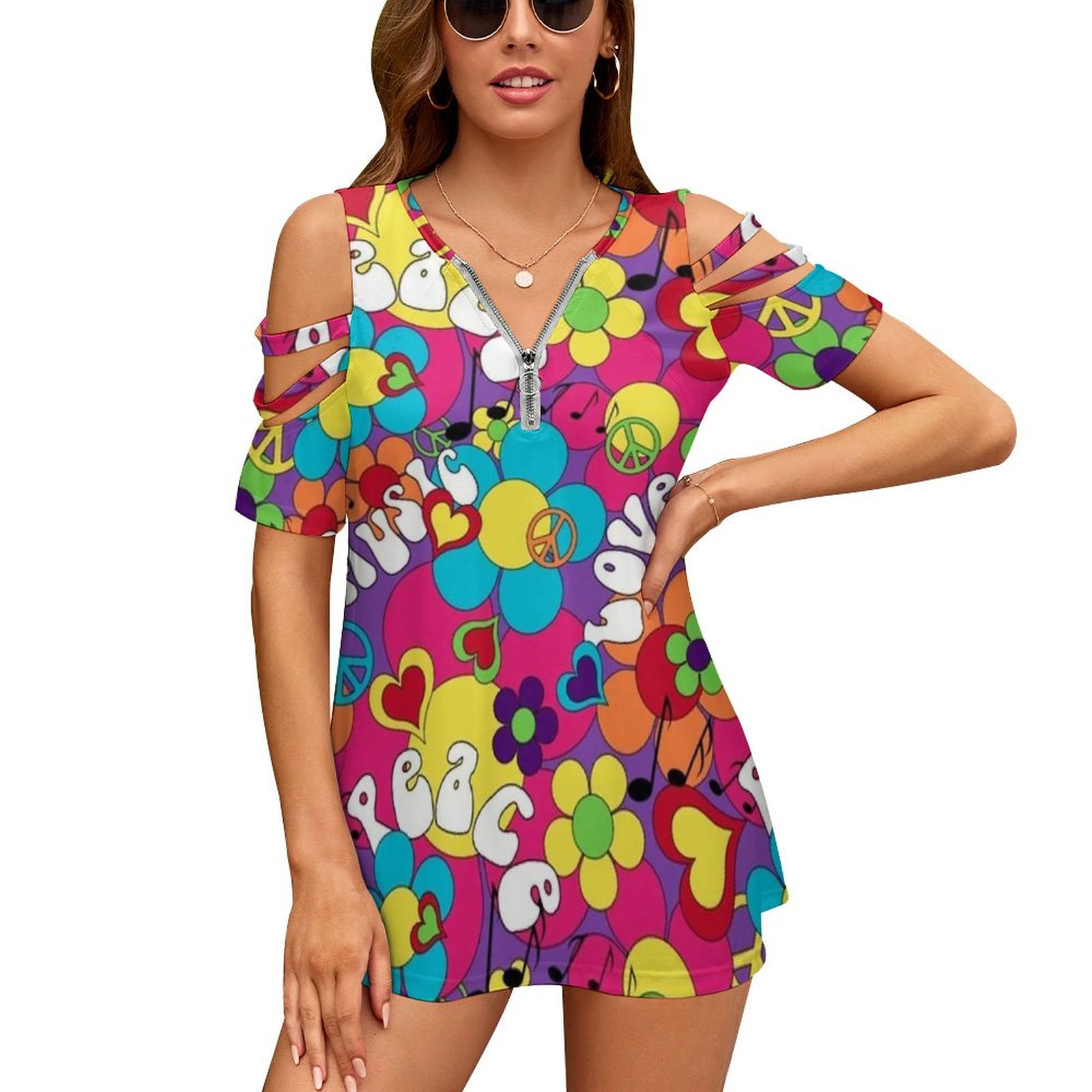 Women'S Fashion In The 1960S - 1960S psychodeliczne kolory hipisowskie nowa moda