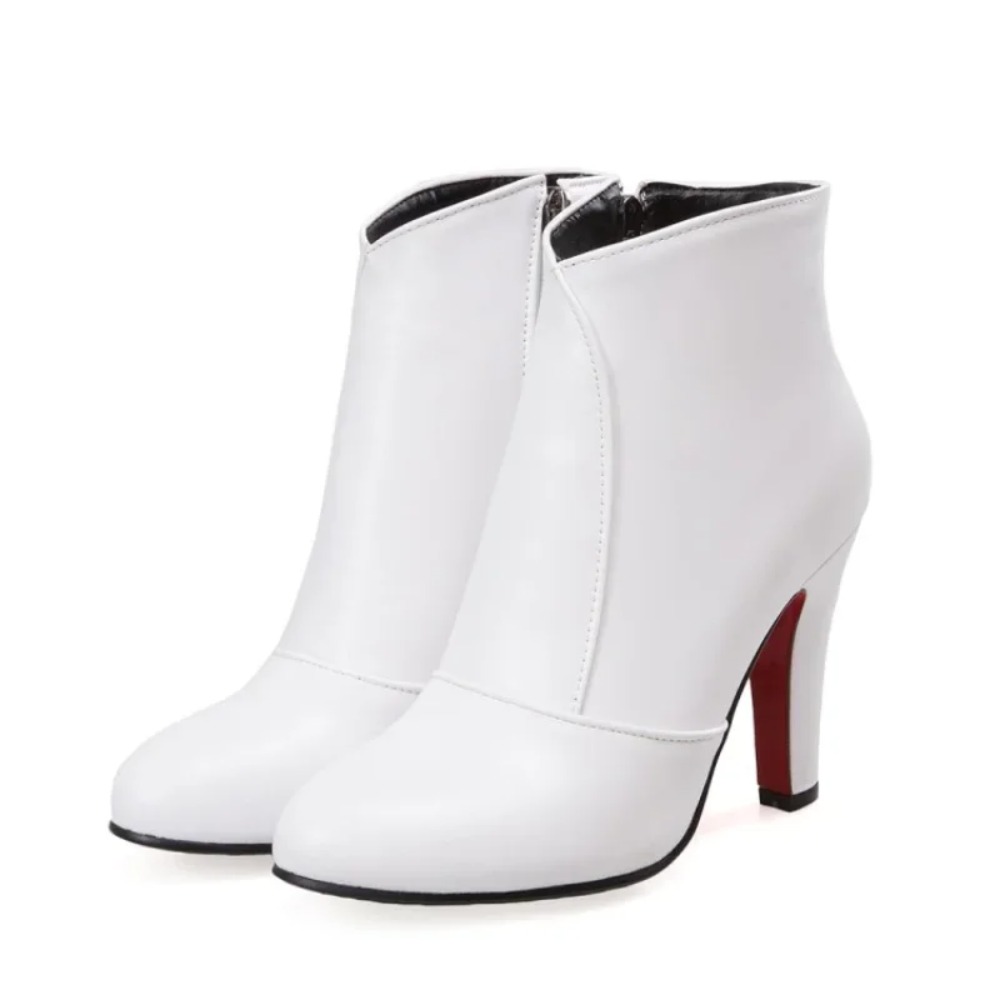 Women'S Fashion Riding Boots - Botki damskie z okrągłym noskiem, proste,