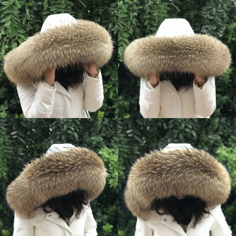 Women'S Fashion Essentials - Futrzany kołnierz damski zimowy naturalny kołnierz