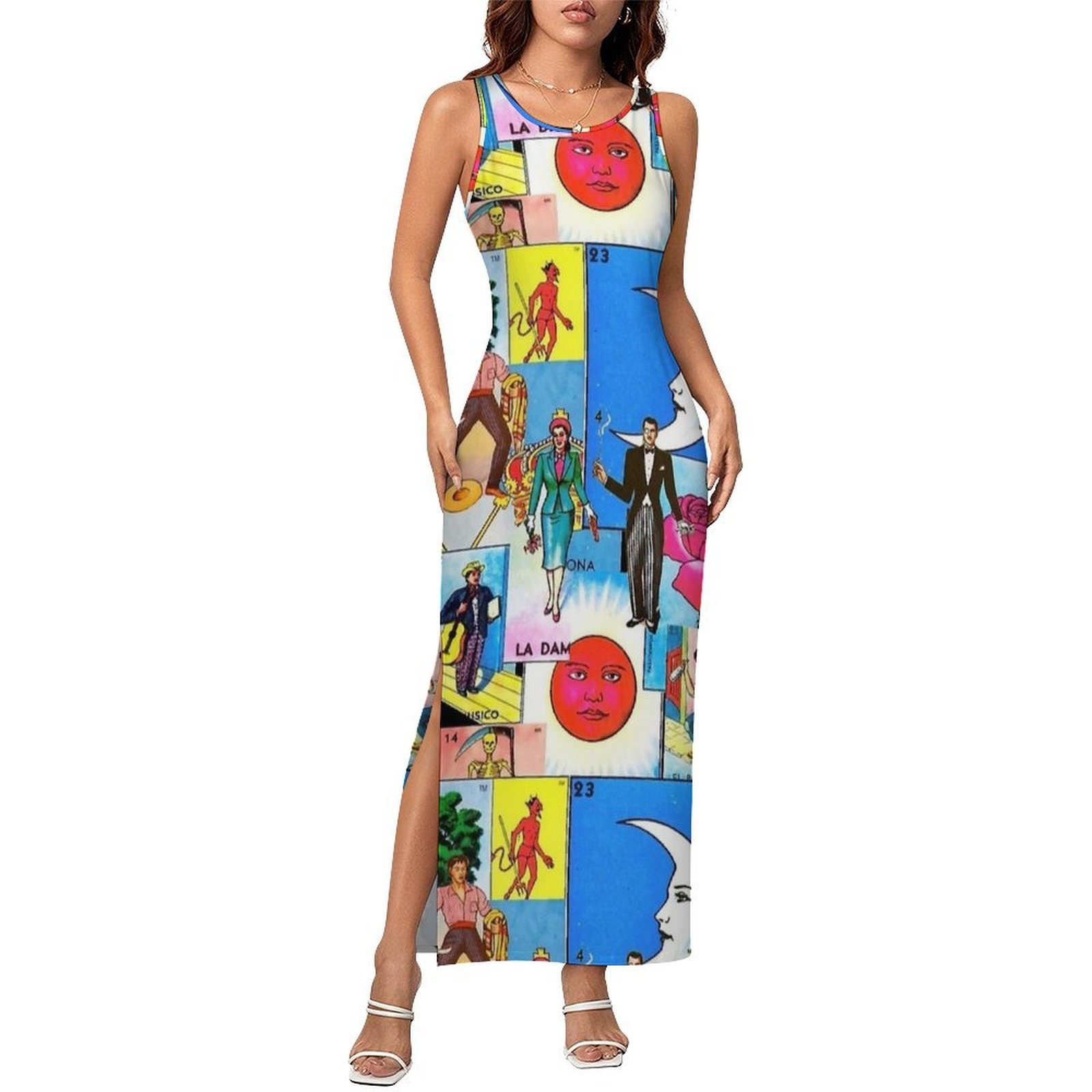 Women'S Fashion In The 60S - Sukienka bodycon z nadrukiem w stylu