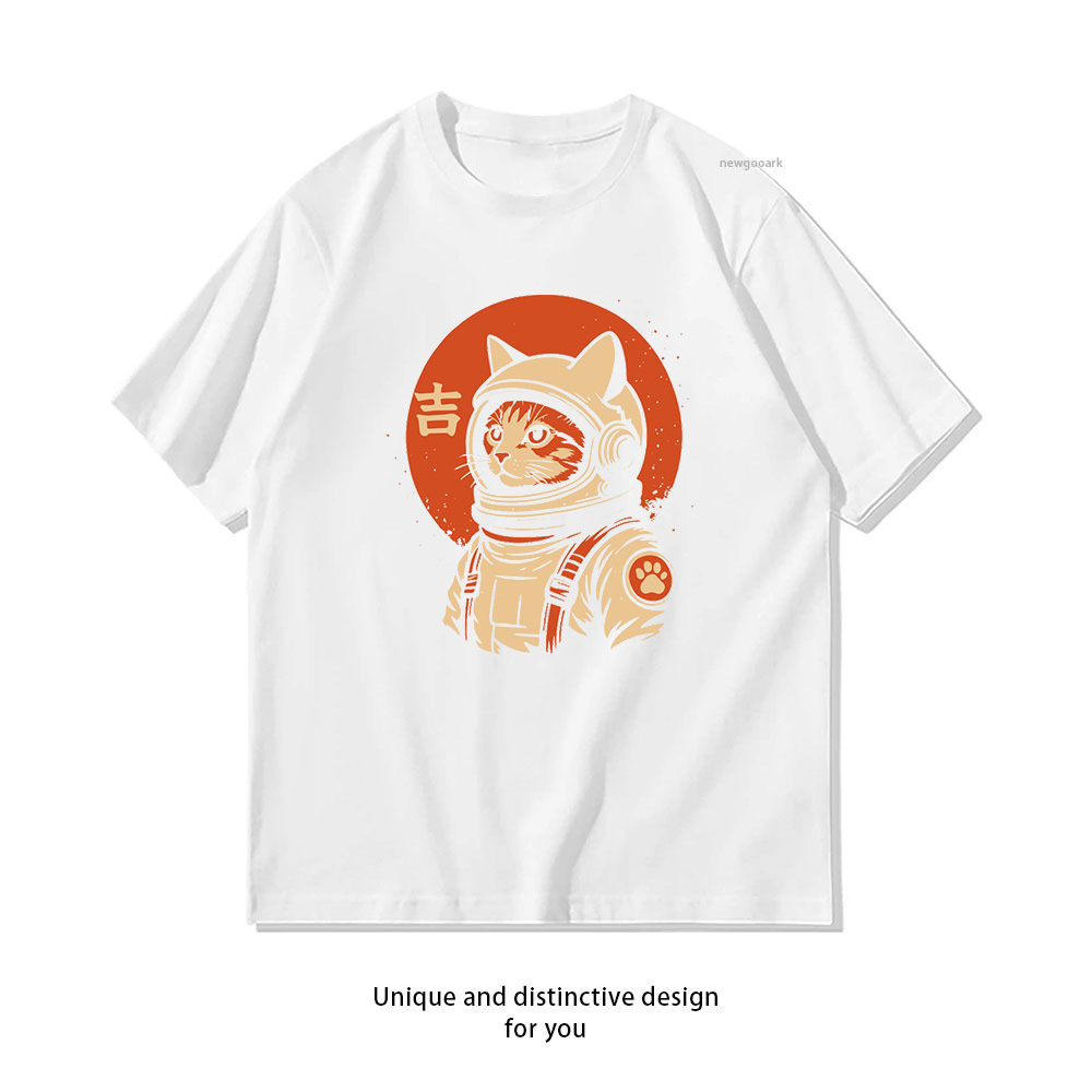 Women'S Fashion In The 1950S - Koszulka Space Cat Retro Japońska Sztuka