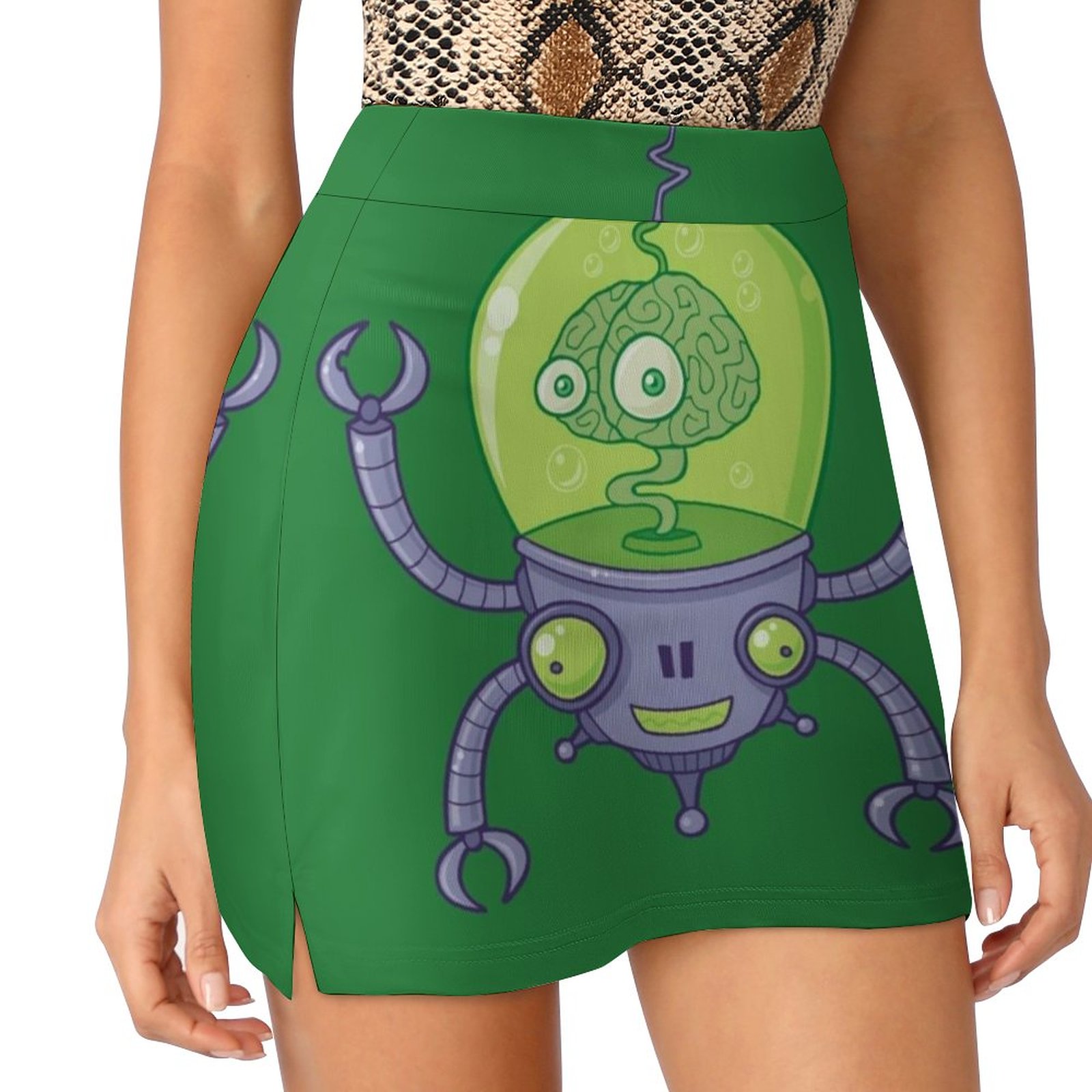 Women Fashion Vector - Robot Brainbot z mózgiem koreańska modna