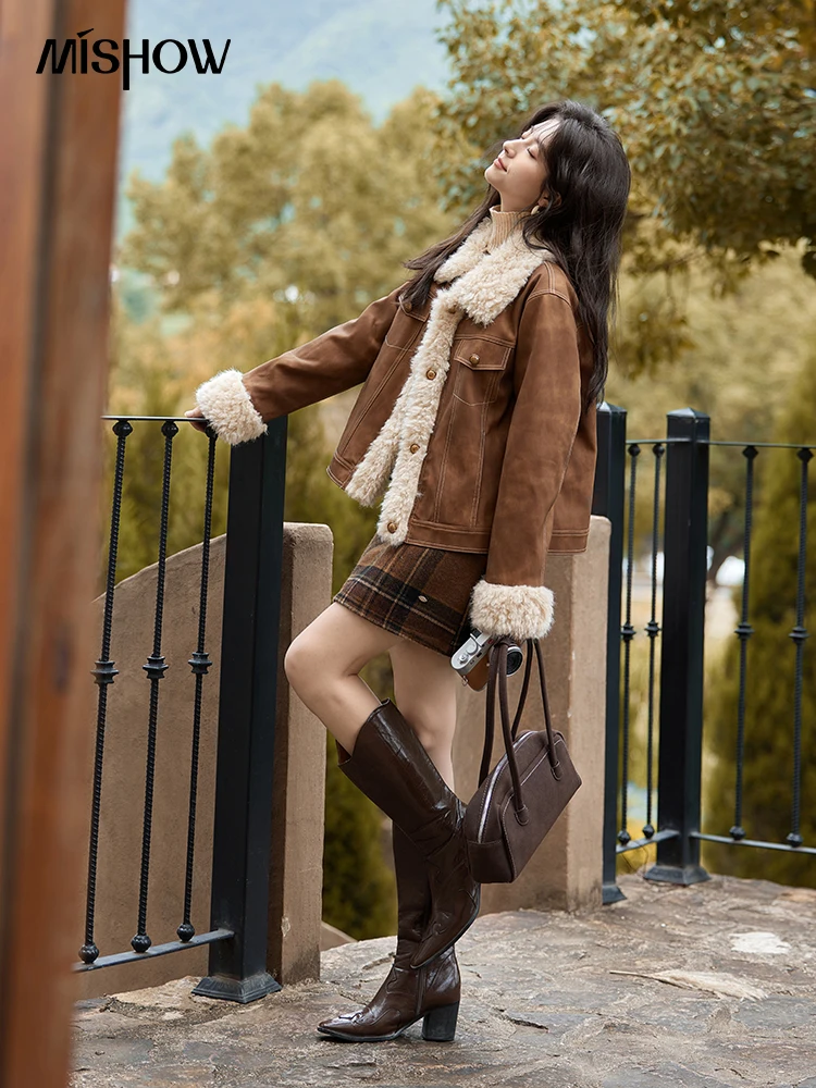 MISHOW skórzana kurtka futrzan – Women'S Fashion Leather Jacket recenzja i cena
