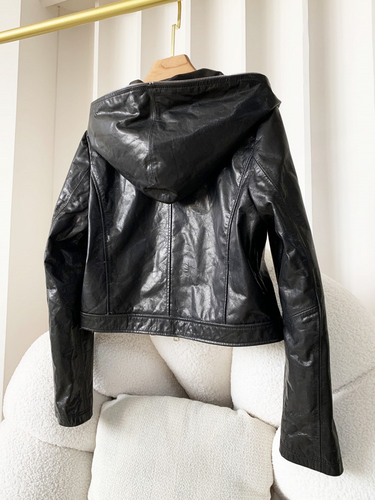 Jesienna, codzienna damska kur – Women'S Fashion Leather Jacket recenzja i cena