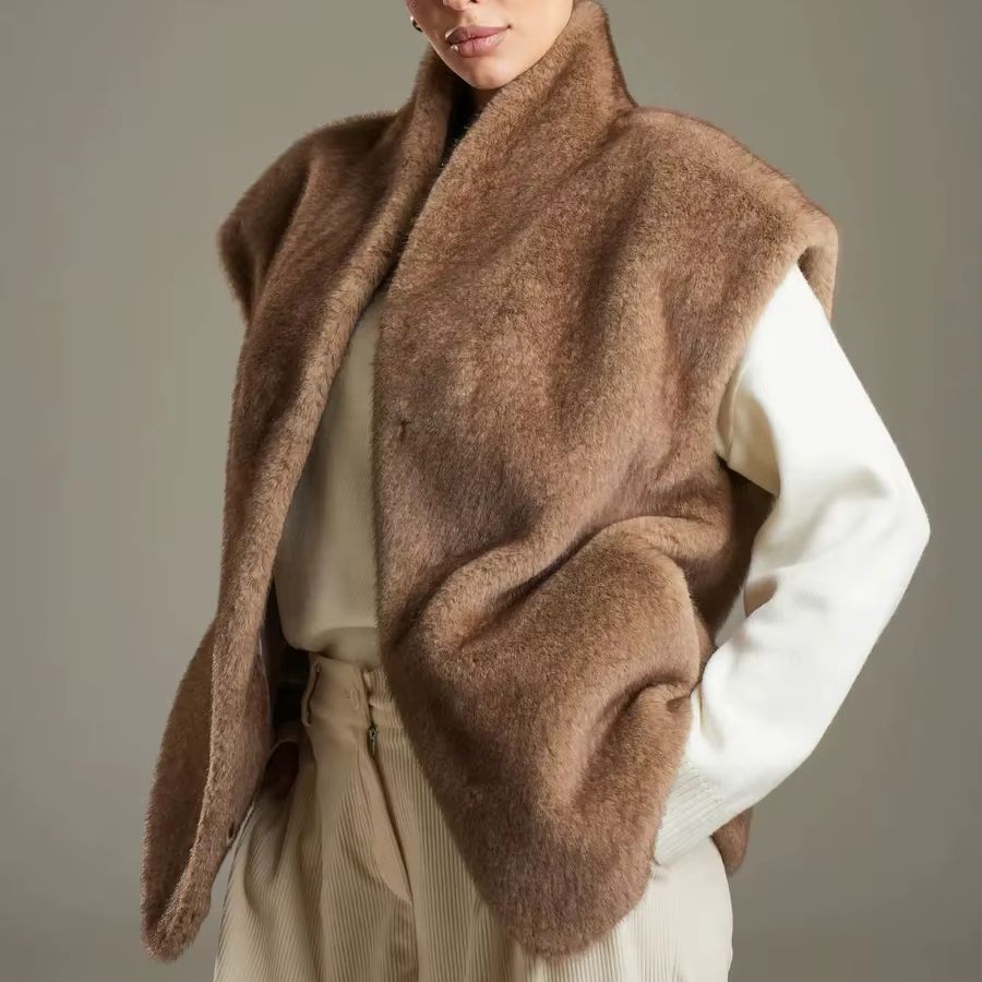 Damska futrzana kamizelka bez  – Women'S Fashion Gilet recenzja i cena