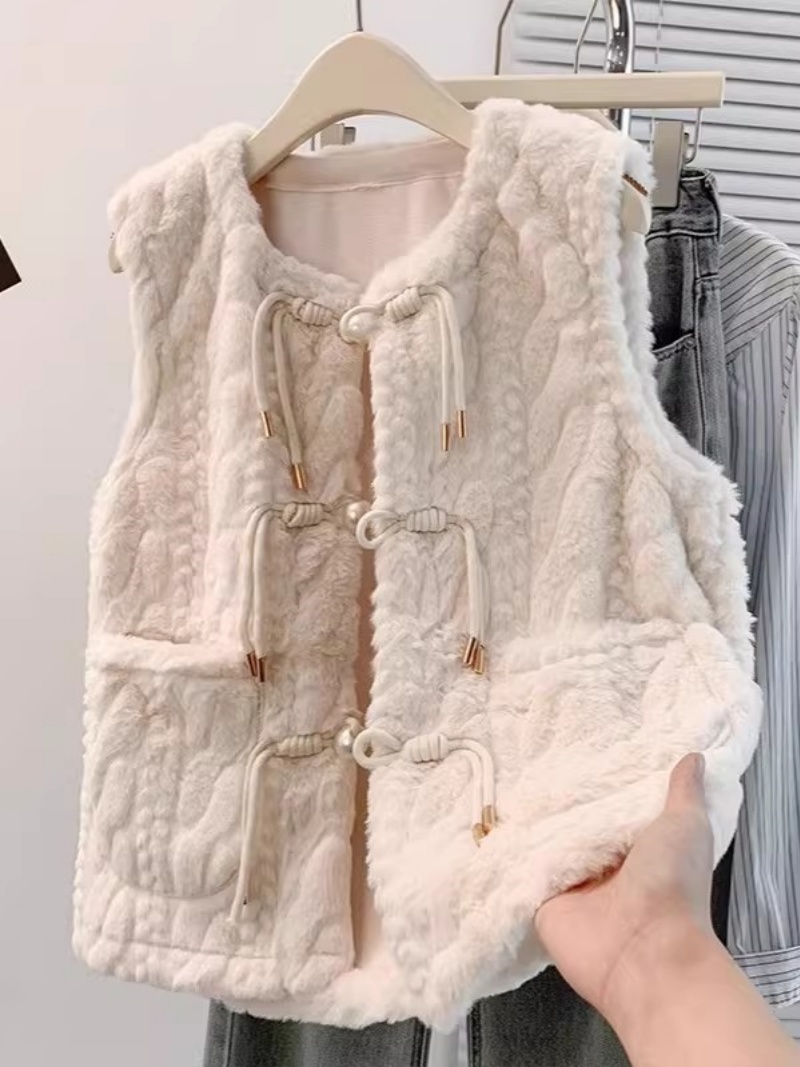 Modna, tłoczona, pluszowa kami – Women'S Fashion Gilet recenzja i cena