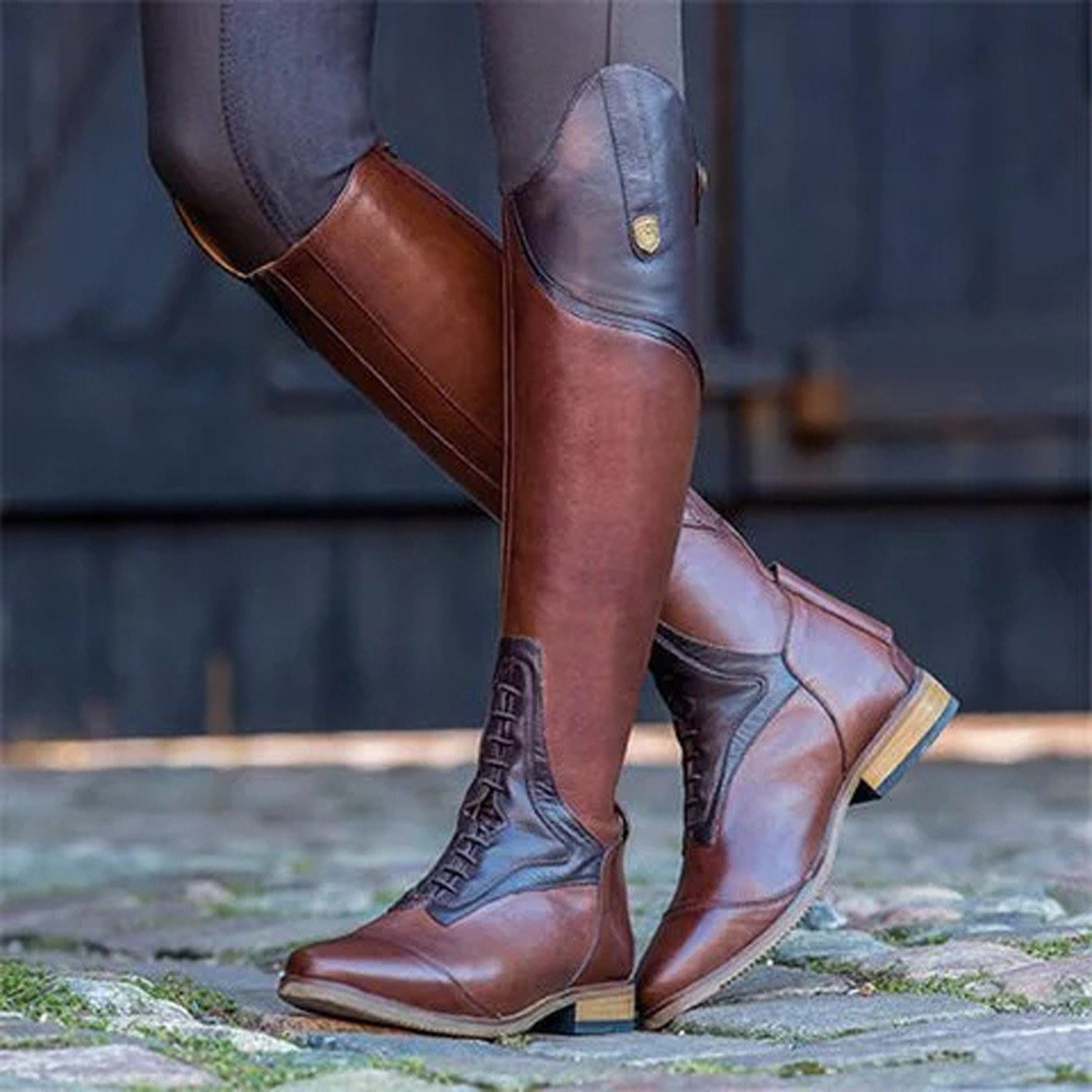 Botki za kolano, buty codzienn – Women'S Fashion Riding Boots recenzja i cena