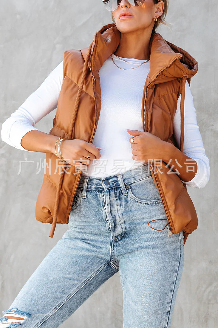 Damska jednokolorowa kamizelka – Women'S Fashion Gilet recenzja i cena