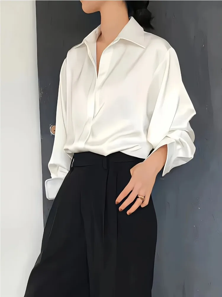 Plus Size Casual Women Silk Sh – Women'S Fashion Essentials recenzja i cena