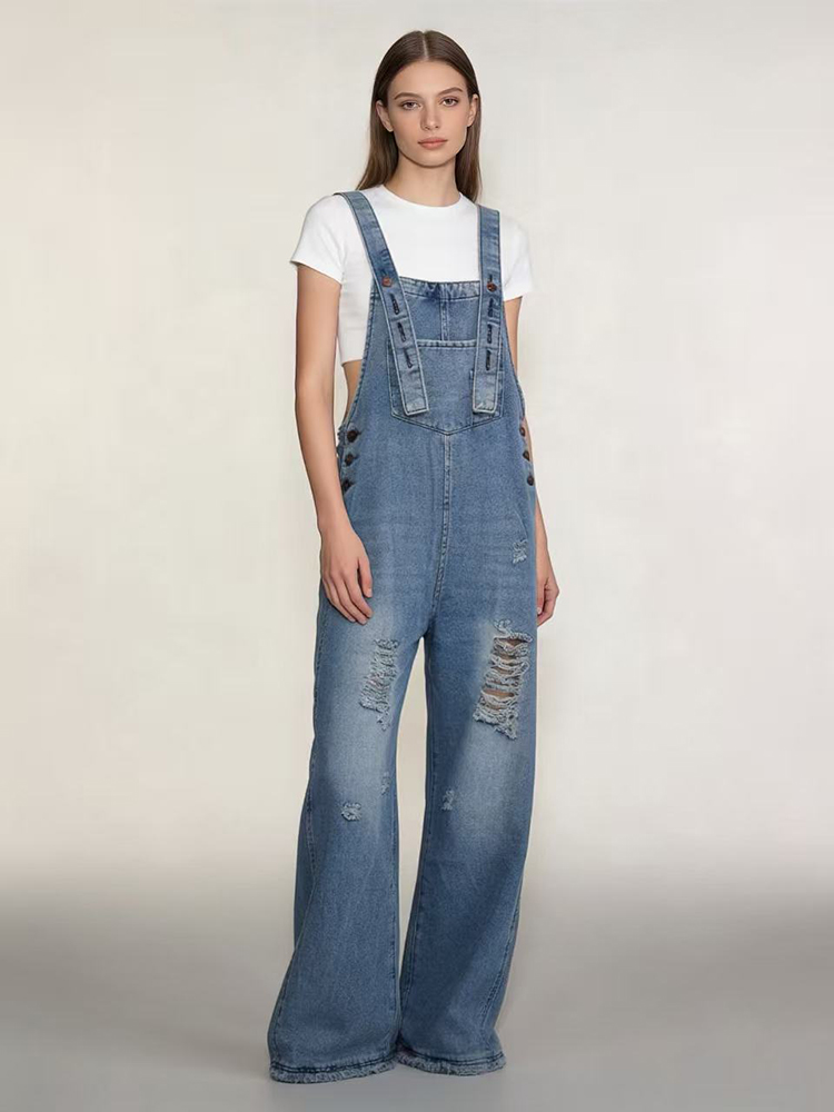 Modne retro dżinsowe ogrodnicz – Women'S Fashion Overalls recenzja i cena