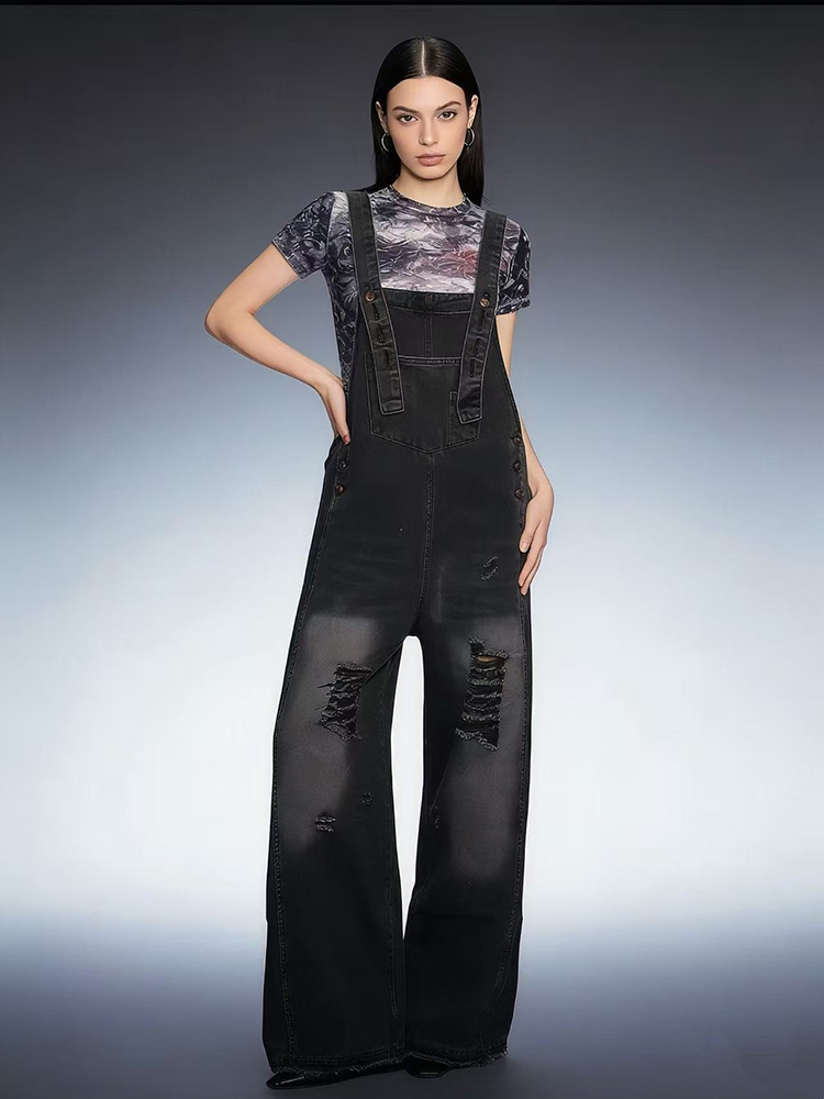 Modne retro dżinsowe ogrodnicz – Women'S Fashion Overalls recenzja i cena