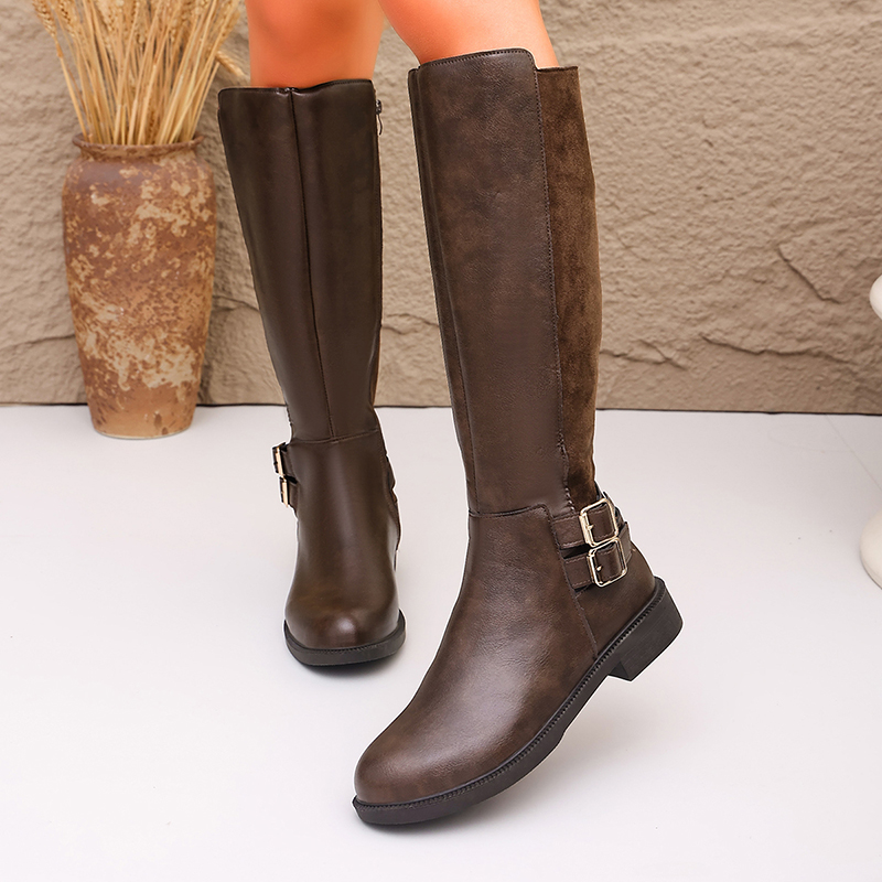Modne brązowe kozaki jeździeck – Women'S Fashion Riding Boots recenzja i cena