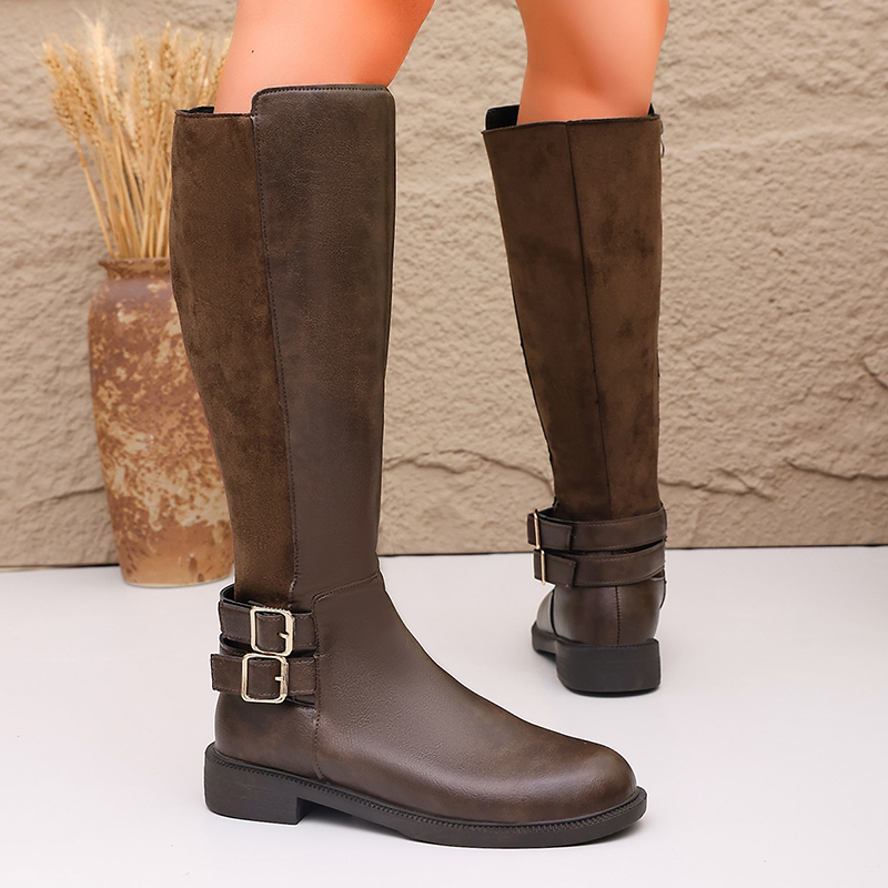 Modne brązowe kozaki jeździeck – Women'S Fashion Riding Boots recenzja i cena