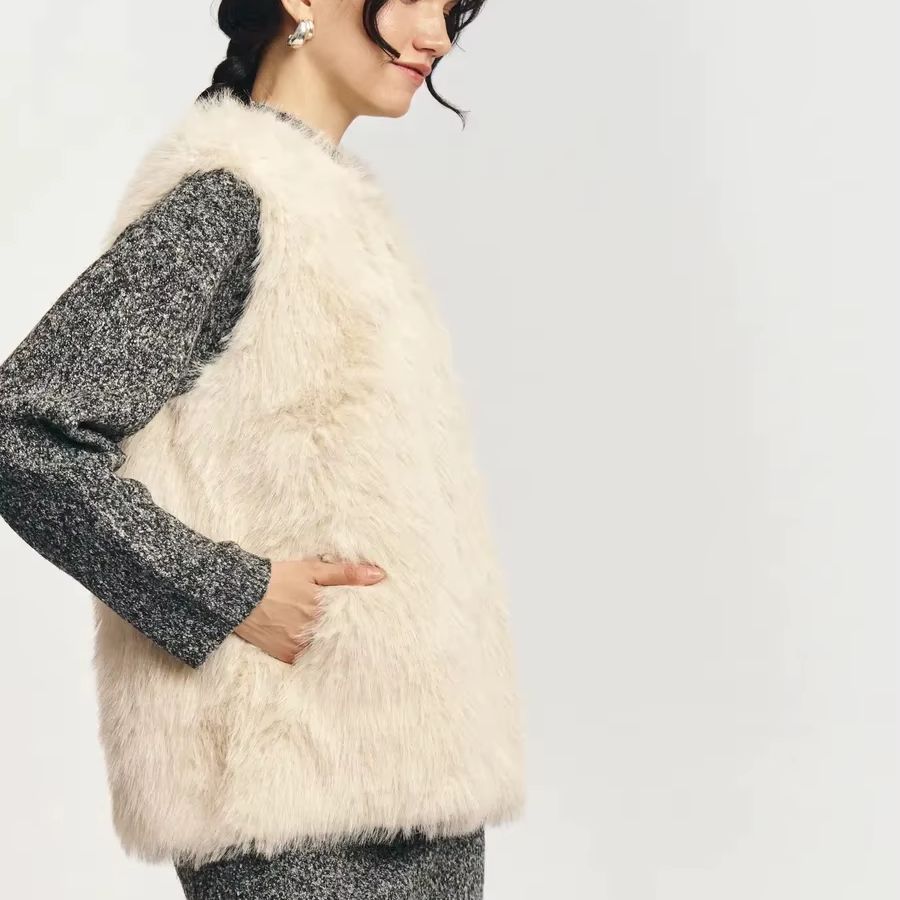 Damska futrzana kamizelka bez  – Women'S Fashion Gilet recenzja i cena
