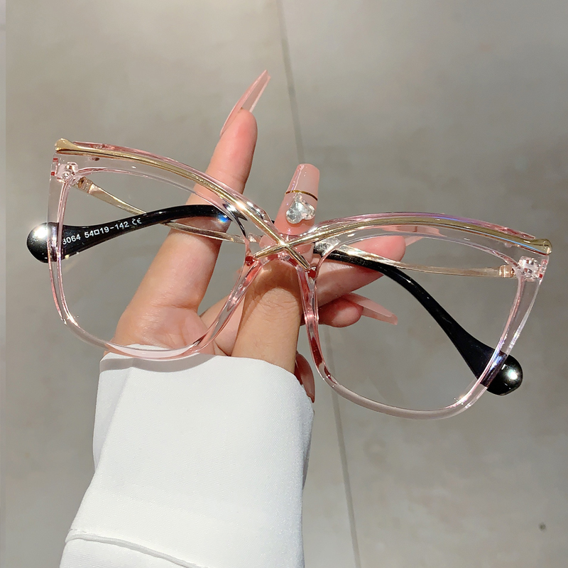 Okulary KAMMPT Oversized Cat E – Women'S Fashion Glasses Non Prescription recenzja i cena