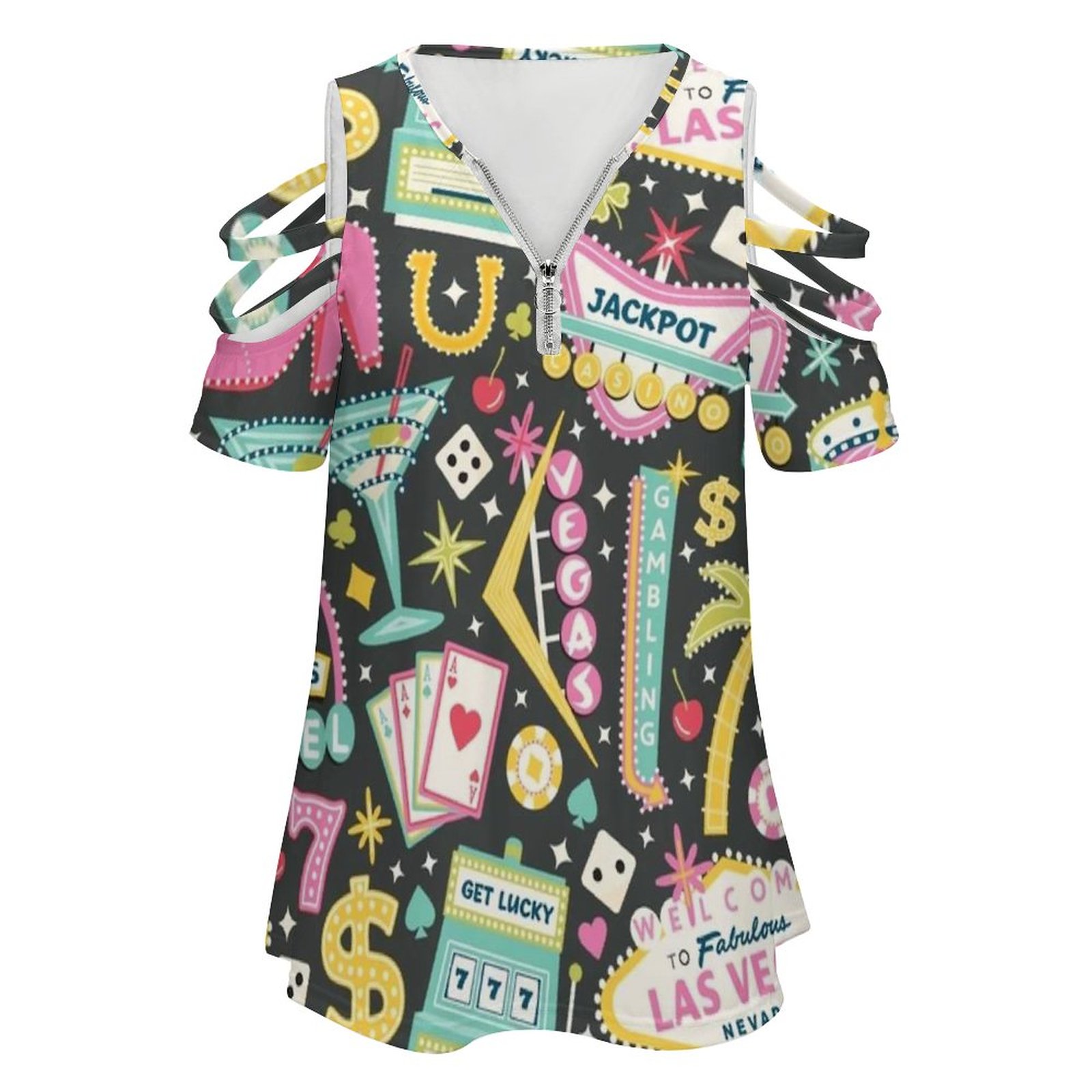 Viva Las Vegas T-Shirt damski  – Women Fashion Vector recenzja i cena