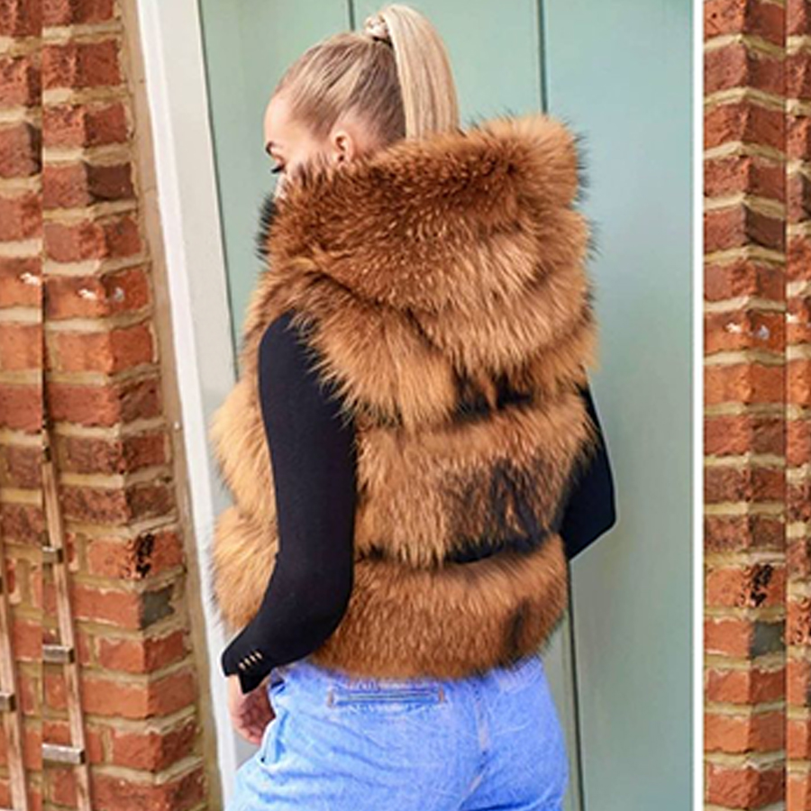 Kamizelka z prawdziwego futra  – Women'S Fashion Gilet recenzja i cena