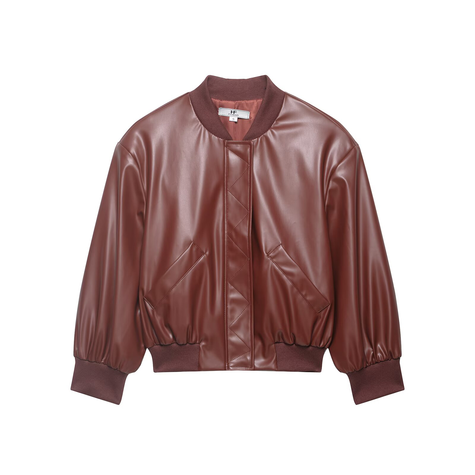 Nowy damski zestaw: krótka, lu – Women'S Fashion Leather Jacket recenzja i cena