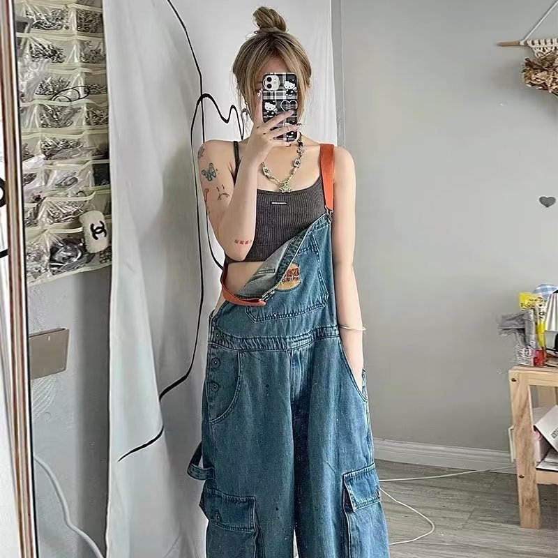 Retro dżinsowe luźne damskie s – Women'S Fashion Trousers recenzja i cena